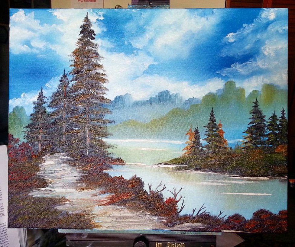 976x818 New Wilderness Bob Ross Style Painting By Lashink - Bob Ross Style Of Painting