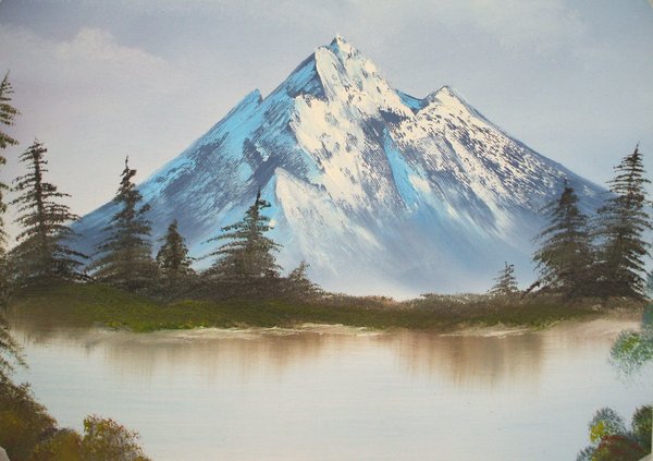 600x423 Bob Ross Style Landscape By Liannec - Bob Ross Style Painting
