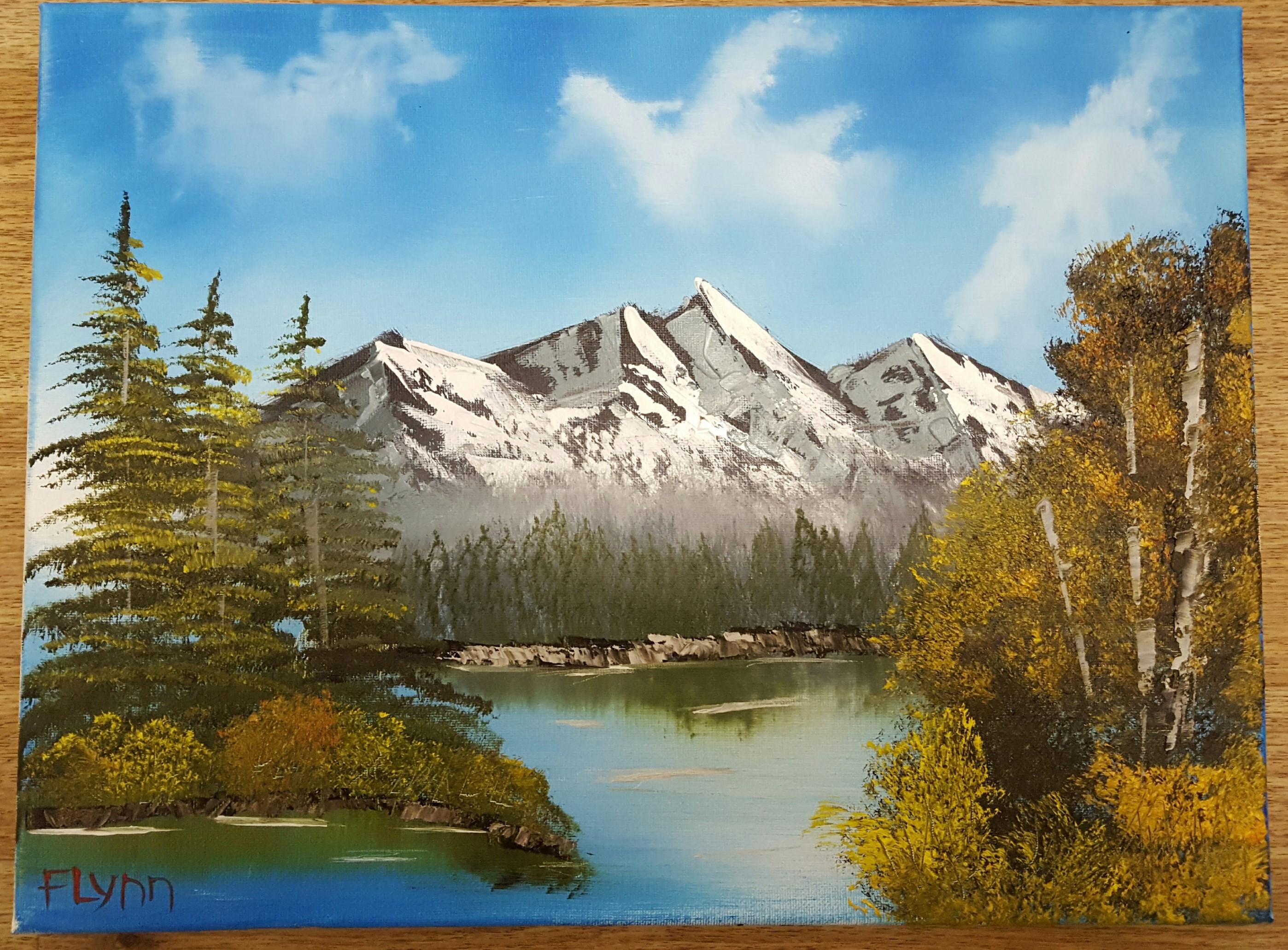 2796x2063 Bob Ross Style Painting, Oil, 12x16 Art - Bob Ross Style Painting