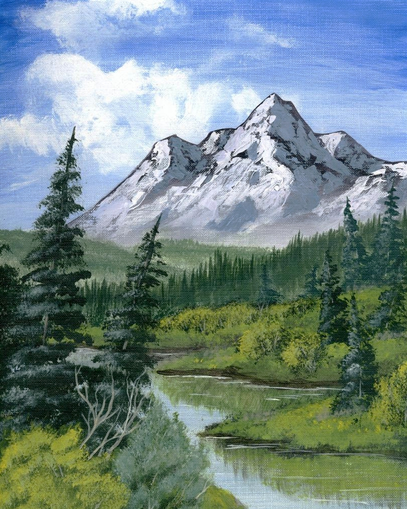807x1010 Scenic Painting - Bob Ross Style Painting