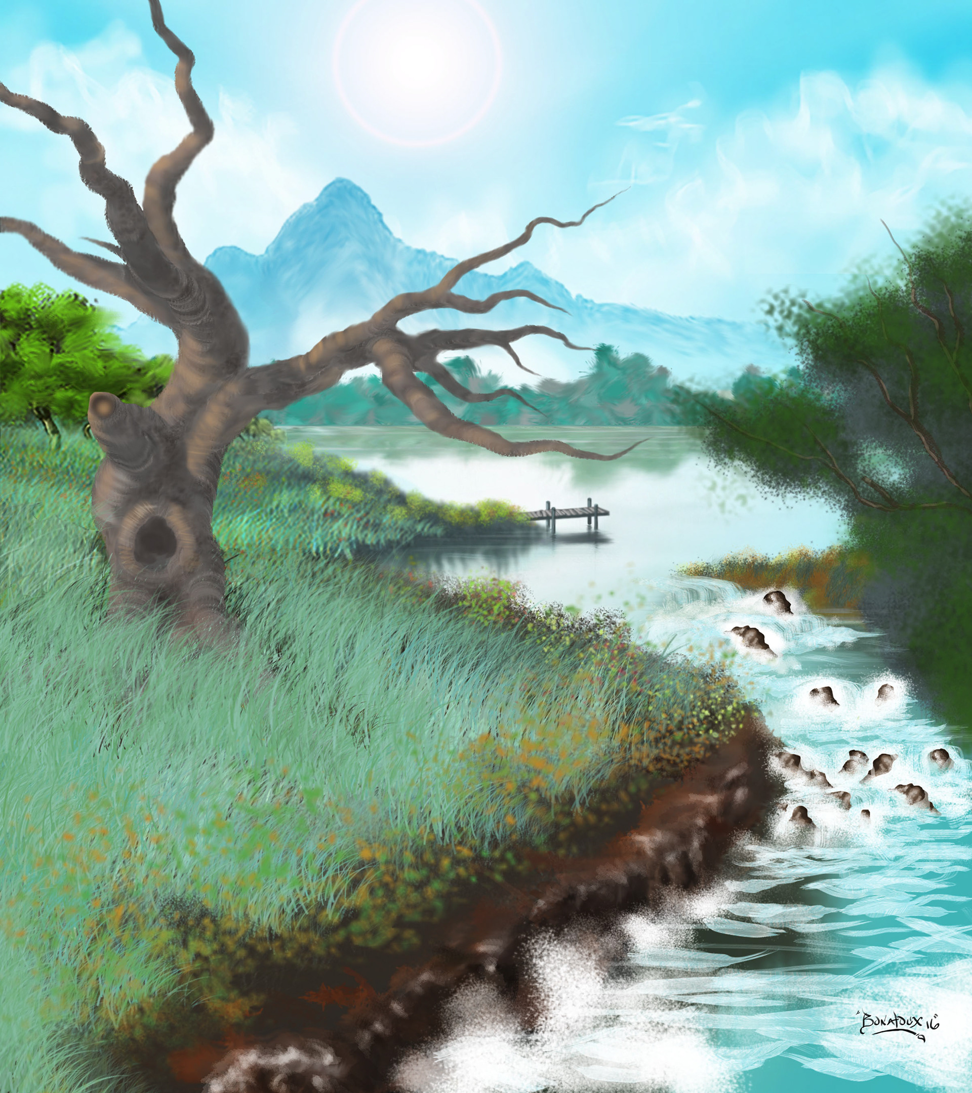 1920x2160 Camille Gillman - Bob Ross Style Painting