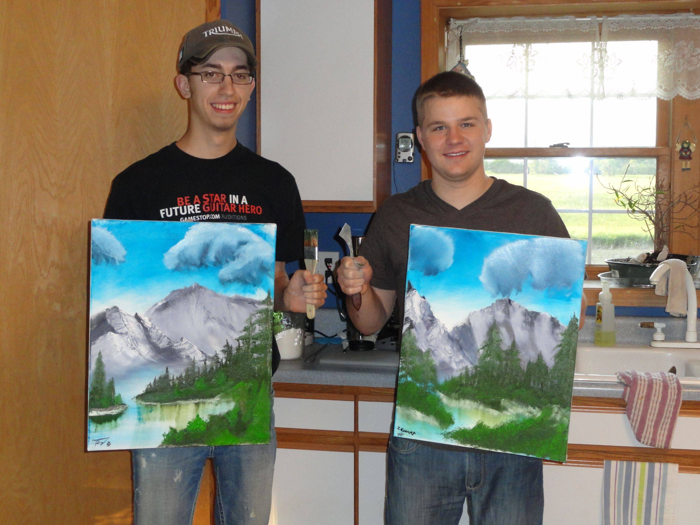 2764x2073 My Best Friend And I Decided To Do Some Bob Ross Painting Neither - Bob Rosss Most Expensive Painting