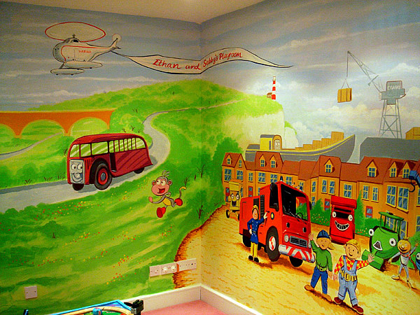 600x450 Childrens Murals London, Wall Paintings For Childrens Bedrooms - Bob The Builder Painting