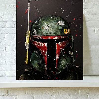 400x400 Oil Painting Hd Print Wall Decor Art On Canvas Star Wars Boba Fett - Boba Fett Painting