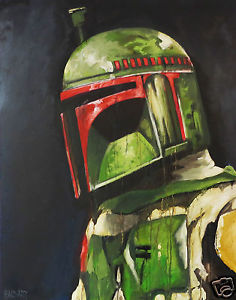 236x300 Star Wars Boba Fett Street Art Canvas Print Poster Painting - Boba Fett Painting