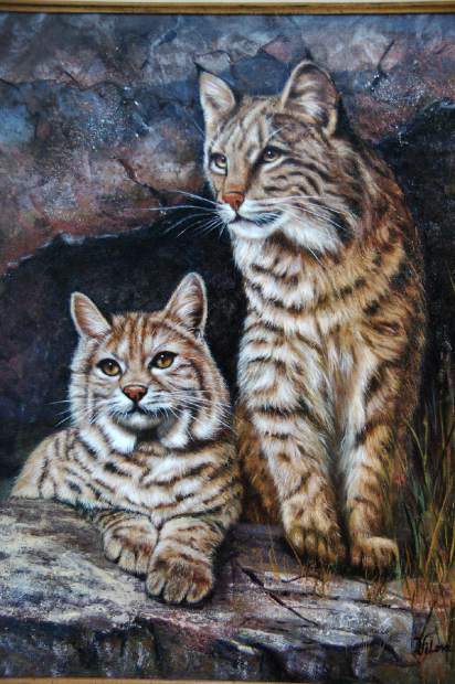 412x620 Nevada Artists Association Gallery Runs Through June 19 - Bobcat Painting