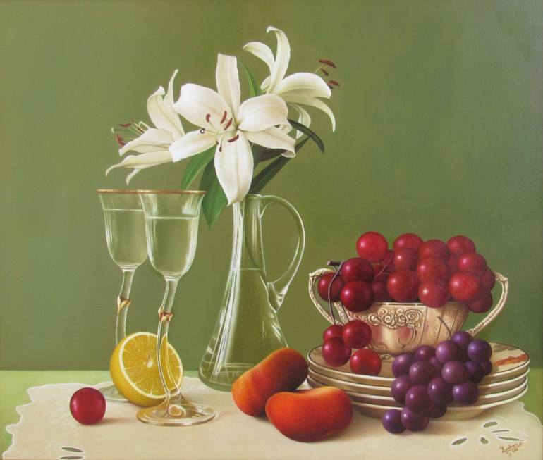 770x653 Saatchi Art En Primavera Painting By Gildardo Zambrano - Bodegon Painting