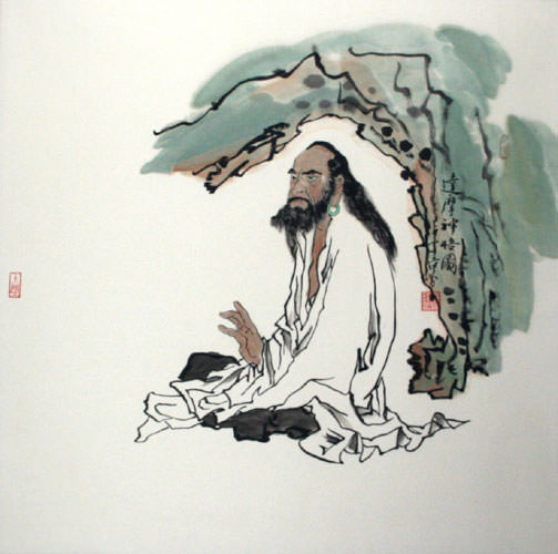 503x500 Da Mo Bodhidharma Meditation Painting - Bodhidharma Painting