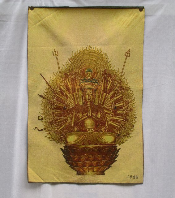 566x640 Collectible Traditional Chinese Thangka Of Thousand Hand - Bodhisattva Painting