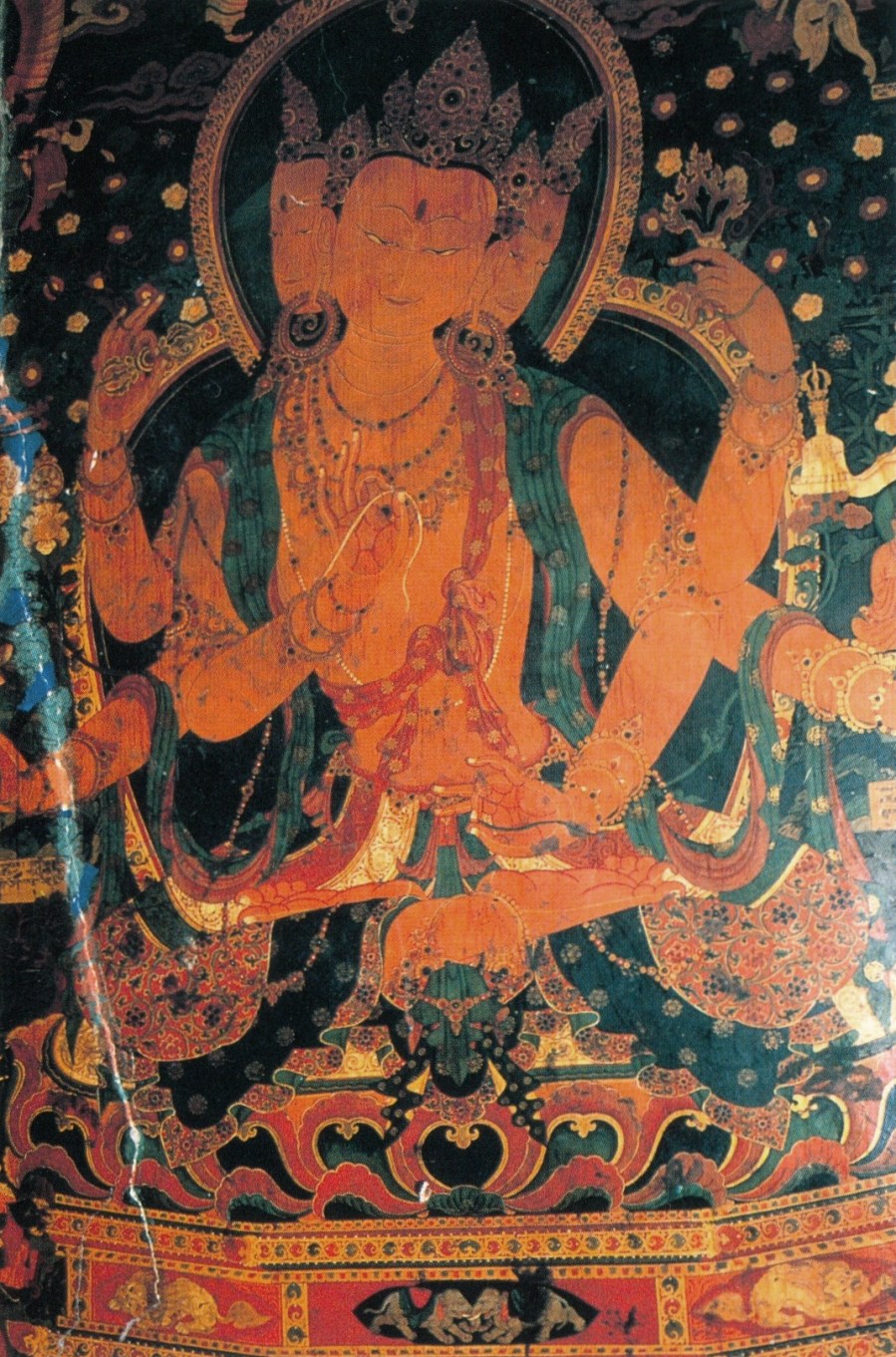 899x1361 Filemaitreya Bodhisattva, Wall Painting, Kumbum Monastery - Bodhisattva Painting