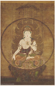 191x300 Japanese Antique Painting Thangka Buddhist Buddha Bodhisattva - Bodhisattva Painting