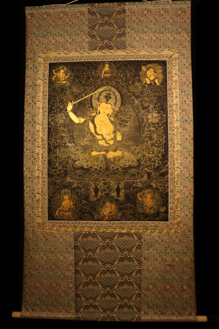 850x1277 Wonderful Old Tibet Tibetan Hand Painted Thangka Tangka Manjusri - Bodhisattva Painting