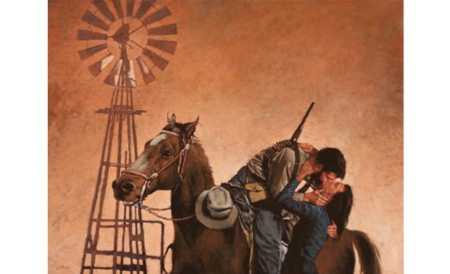 640x390 John Meyer, Boer War Paintings Site Of Henri Le Riche - Boer War Painting