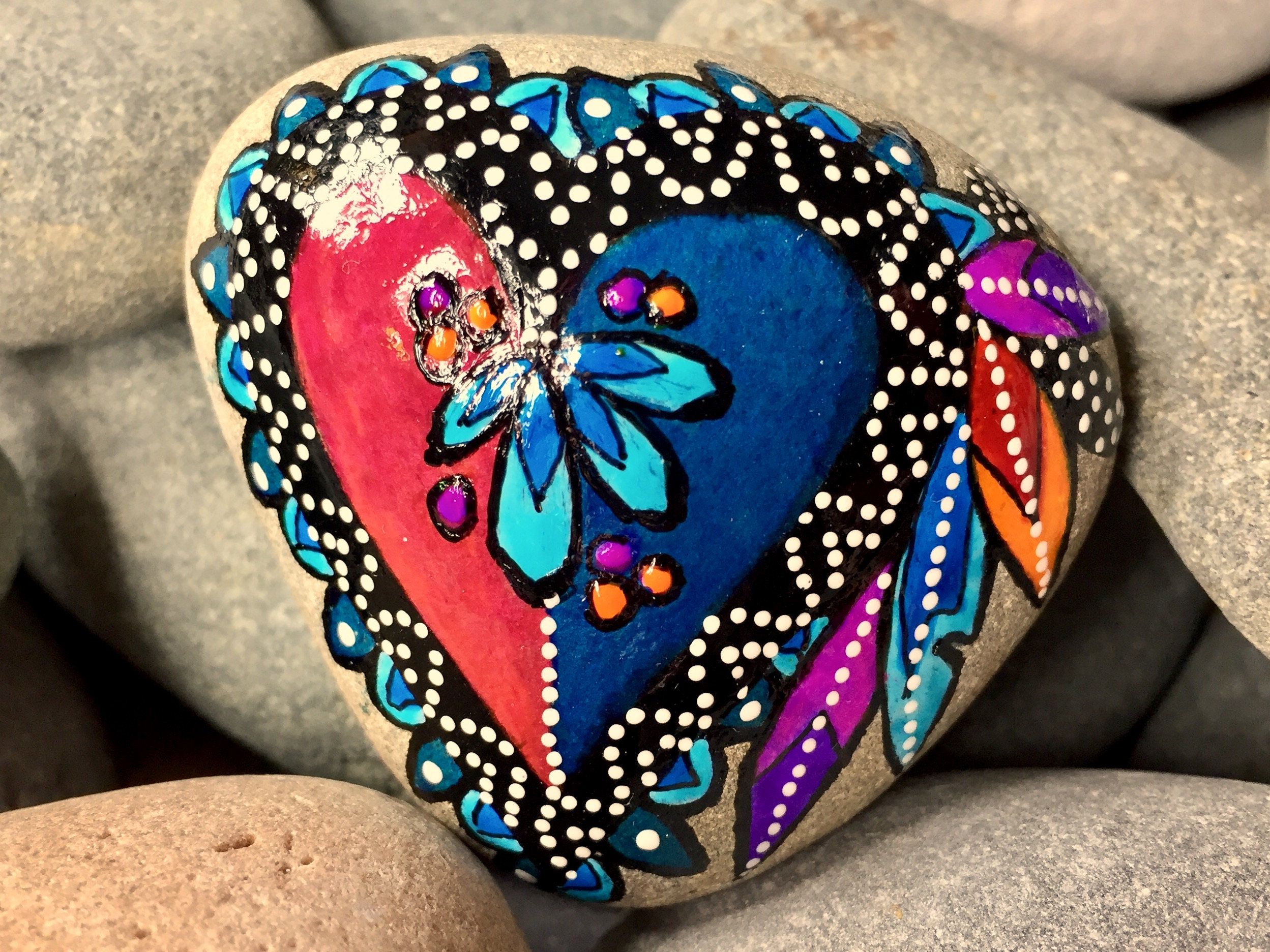 2497x1873 We Are All One Tribe Painted Rocks Painted Stones Rock Art - Boho Painting