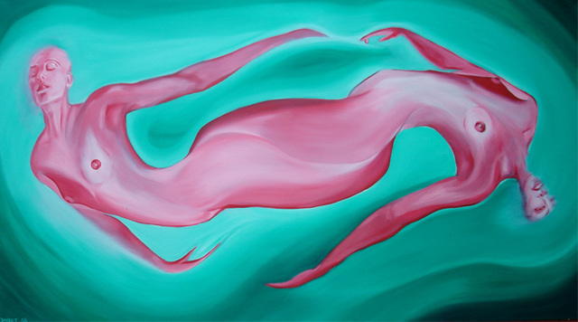 640x356 Davinia Hart Artwork Bolero Original Painting Oil Erotic Art - Bolero Painting