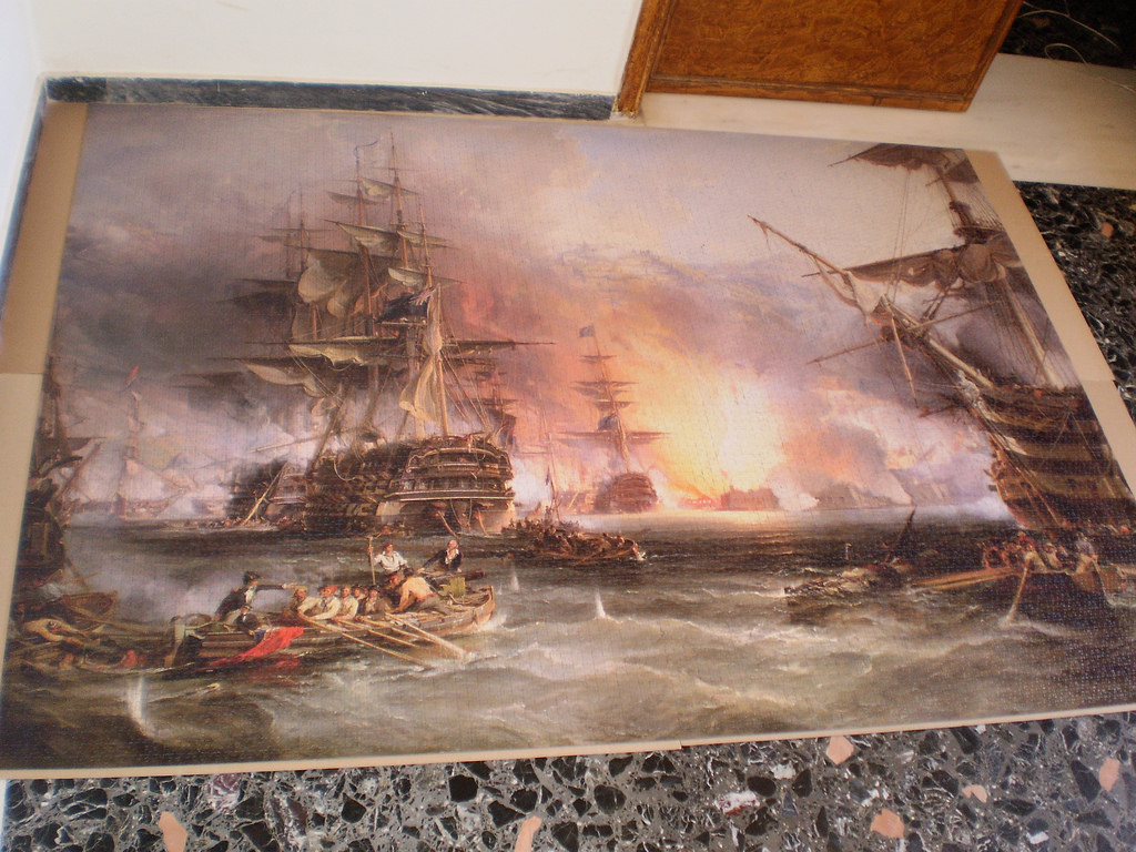 1024x768 The Bombardment Of Algiers By George Chambers - Bombardment Of Algiers Painting