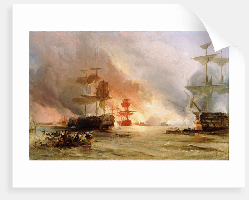 850x681 The Bombardment Of Algiers, 27 August 1816 Posters Amp Prints By - Bombardment Of Algiers Painting