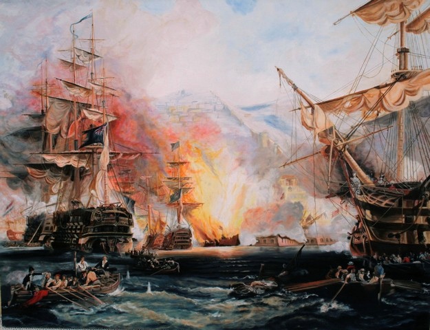 625x480 Historical - Bombardment Of Algiers Painting