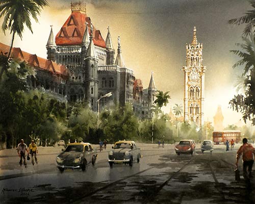 500x400 Mumbai Forever - Bombay Painting
