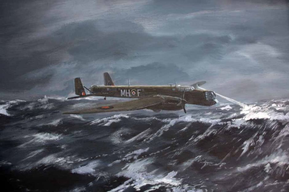 940x627 Painting Of A Whitley Bomber - Bomber Painting