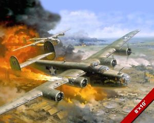 300x240 Wwii B 24 Liberator Bomber Painting Us Military History Art Real - Bomber Painting