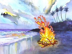 300x225 Bonfire Paintings Fine Art America - Bonfire Painting