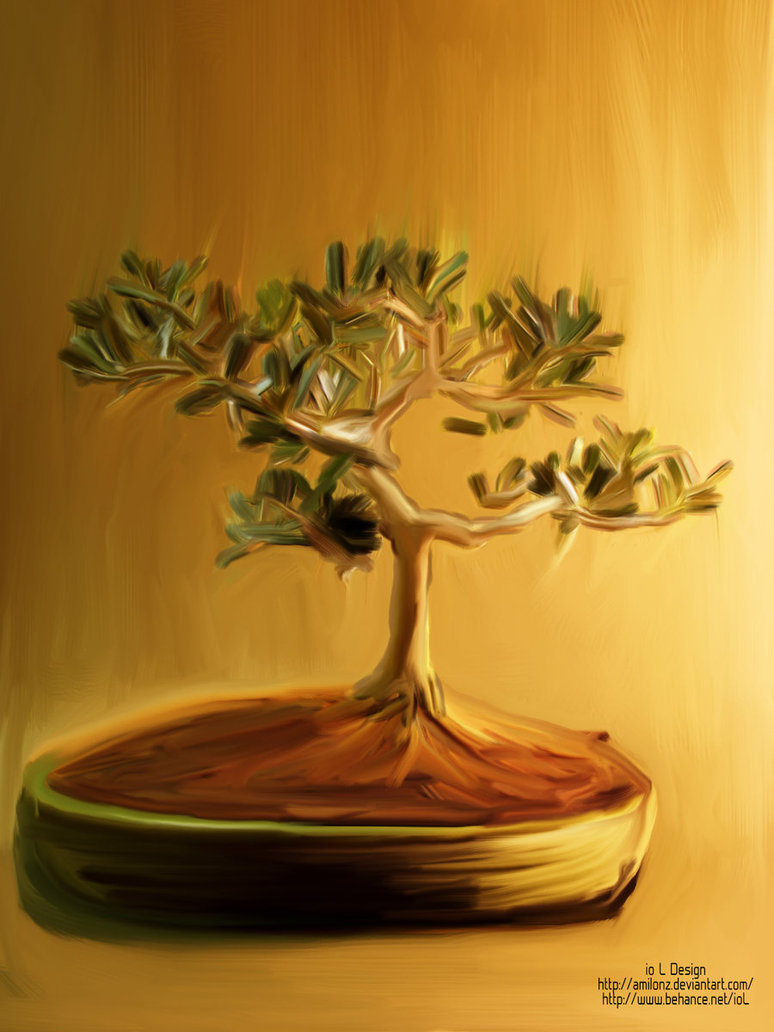 774x1032 Bonsai Painting By Amilonz - Bonsai Painting