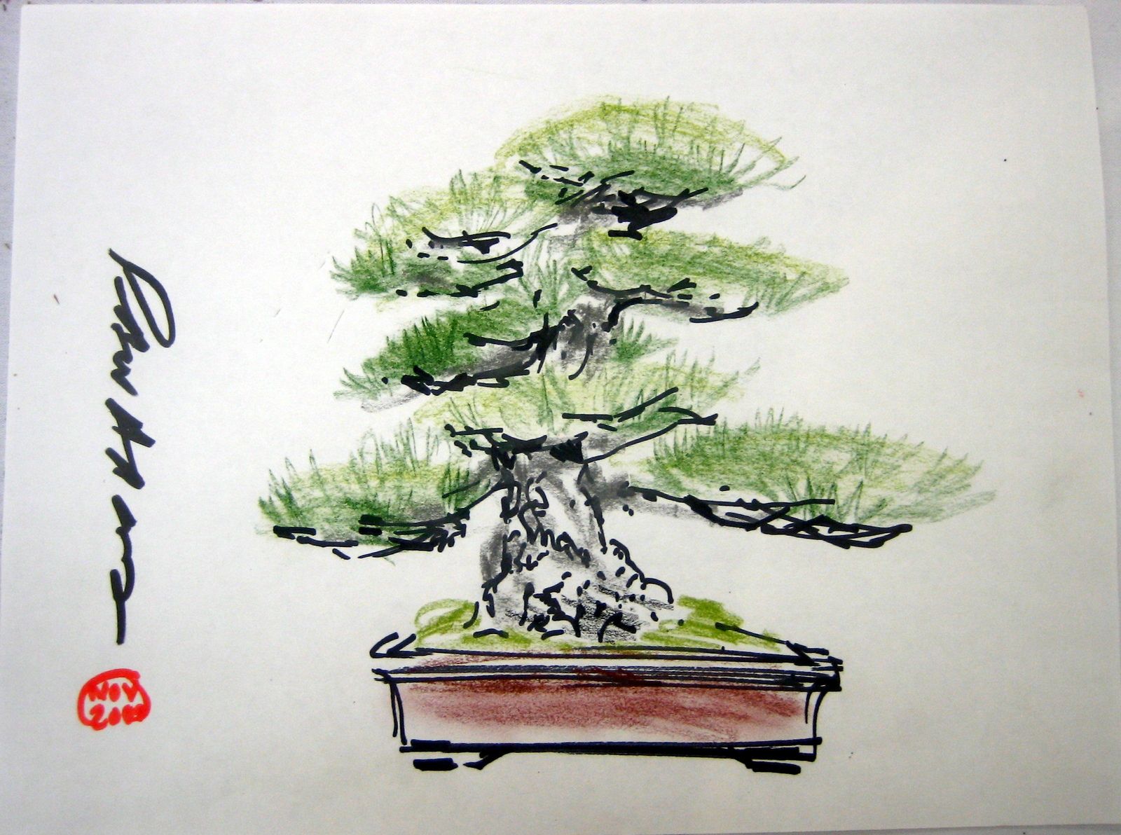 1600x1192 Japanese Bonsai Paintings - Bonsai Painting
