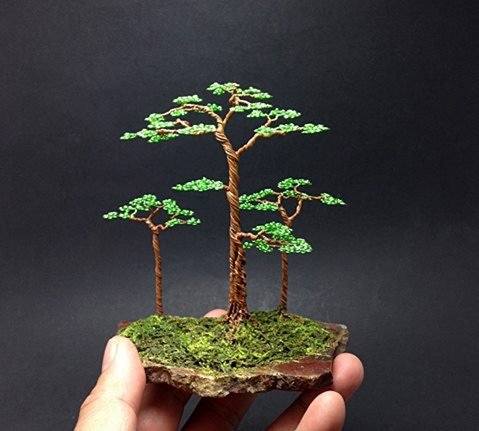 680x612 Bonsai Elegance With Painted Trunks Bonsai Bark - Bonsai Painting