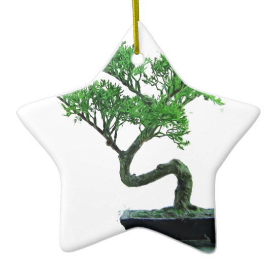 540x540 Bonsai Tree Painting Ceramic Ornament - Bonsai Tree Painting