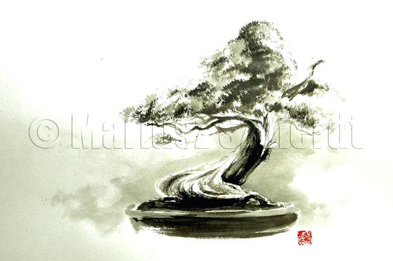 570x379 Bonsai Tree Painting Bonsai Tree Canvas Painting Redfolder - Bonsai Tree Painting