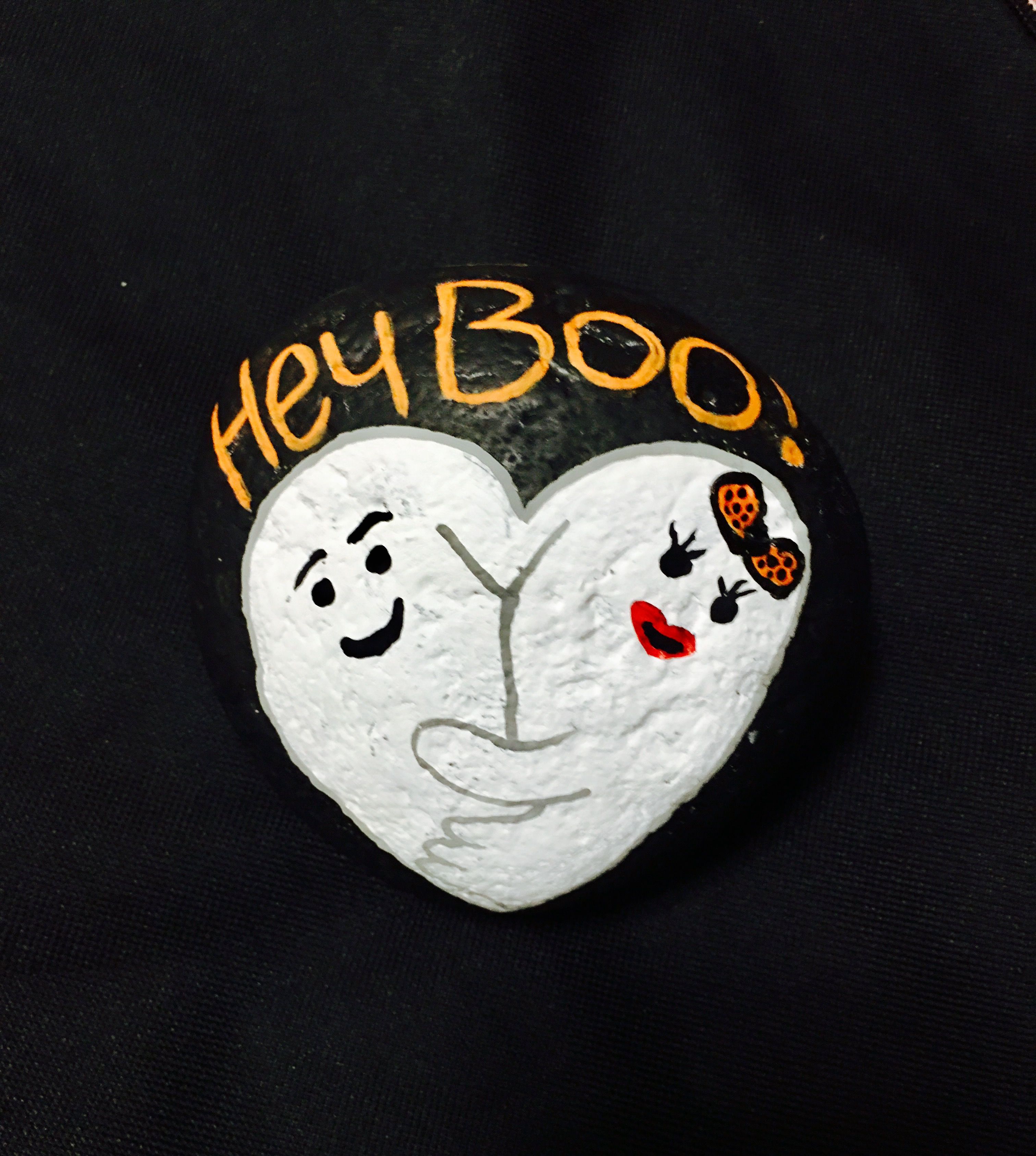 3024x3375 Halloween Painted Rock Hey Boo! Painting Rocks! - Boo Painting