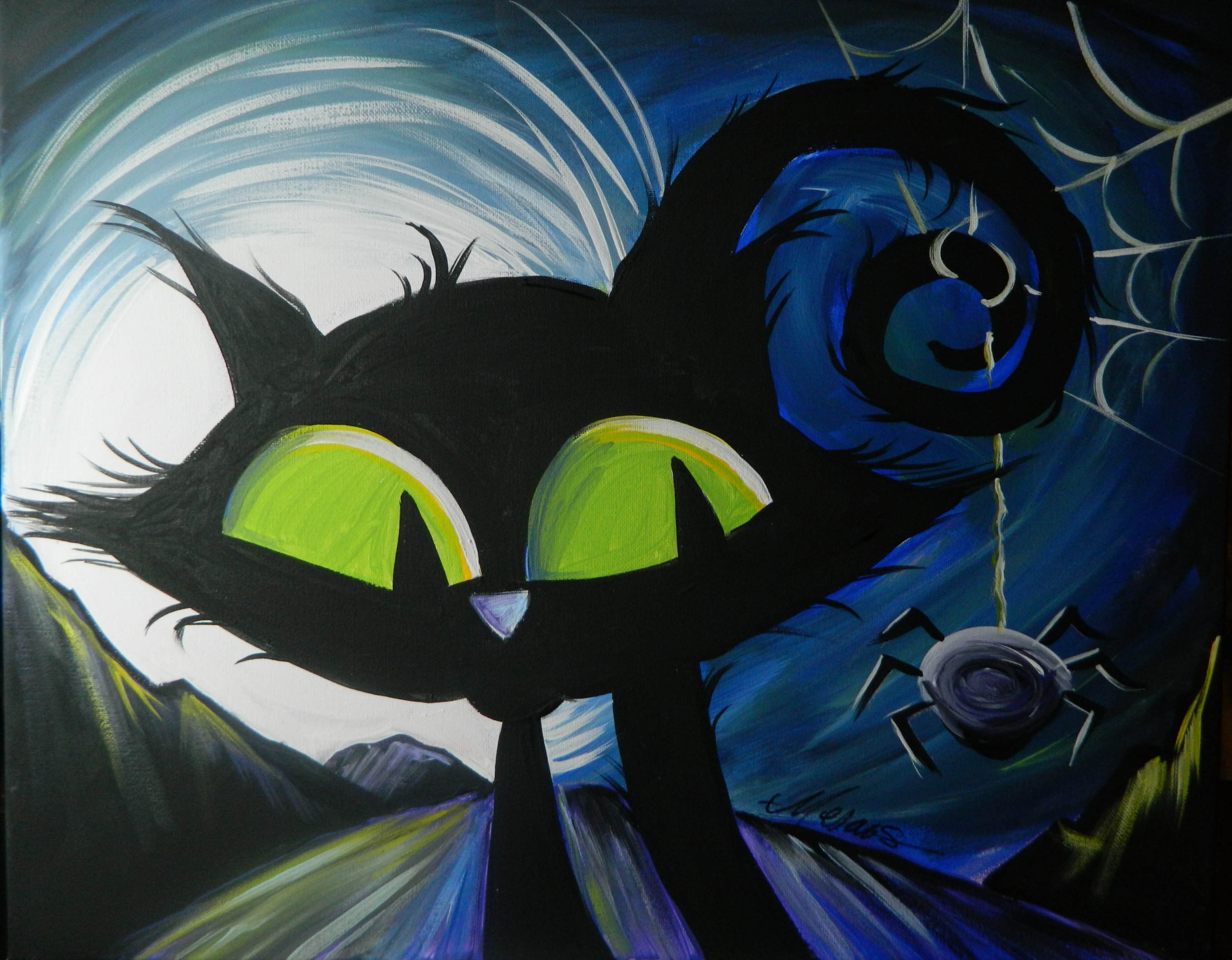 2988x2328 Sat Oct 7 Meow, Meow, Boo! Art Party - Boo Painting