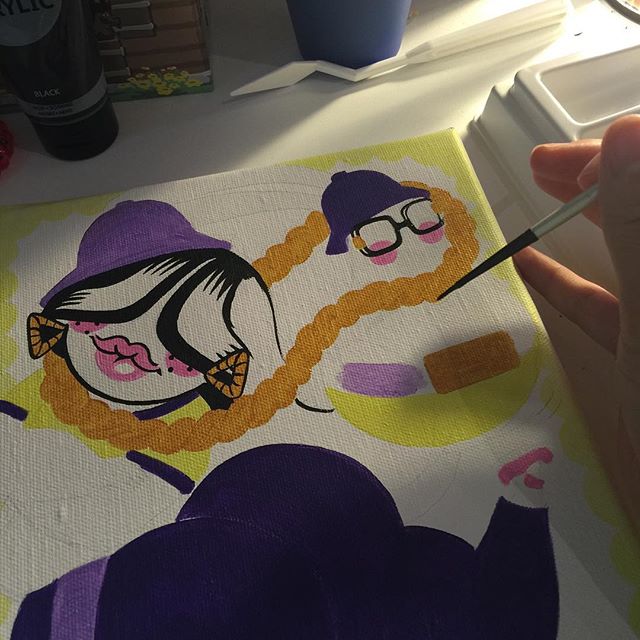 640x640 Wip Of B Girl Jeliboo Painting Jeliboo - Boo Painting