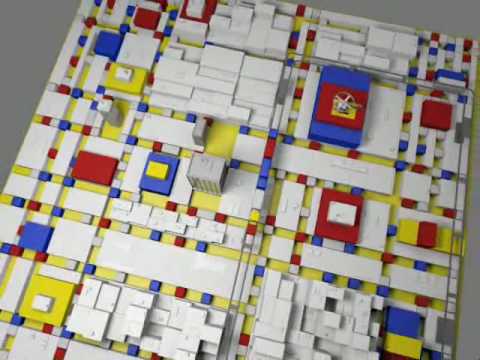 480x360 Broadway Boogie Woogie The Animation (Lost In The City) - Boogie Woogie Painting