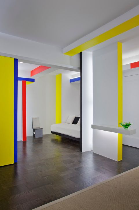 480x725 A Mondrian Inspired Nyc Apartment Taking Cues From Piet Mondrians - Boogie Woogie Painting