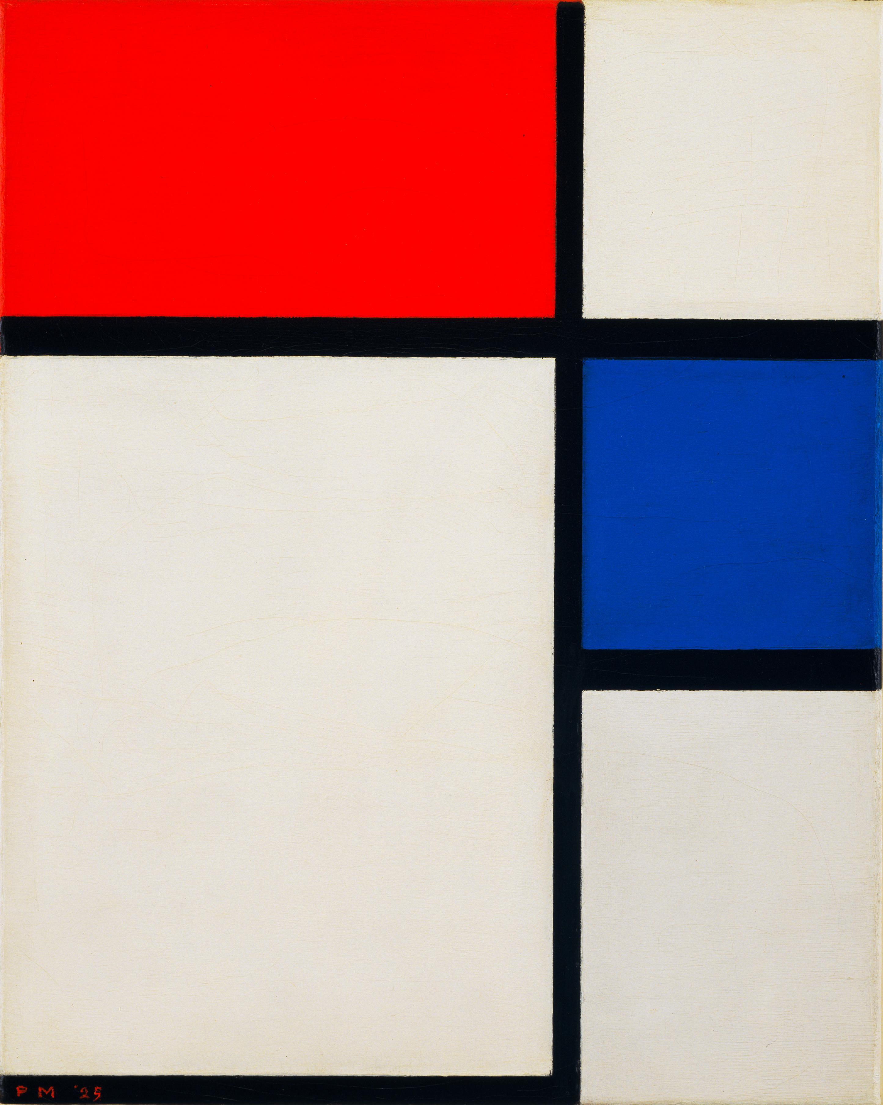 2890x3617 Piet Mondrian, Dutch, 1872 1944 Title Composition No. Ii, With Red - Boogie Woogie Painting
