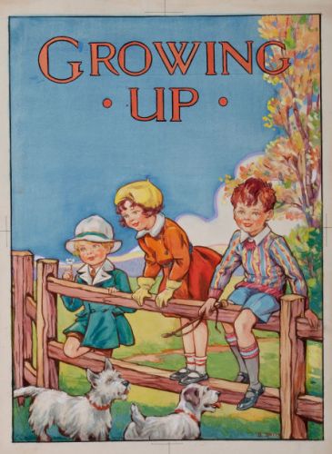 365x500 Growing Up 1930's Childrens Book Cover Painting By Other Artists - Book Cover Painting