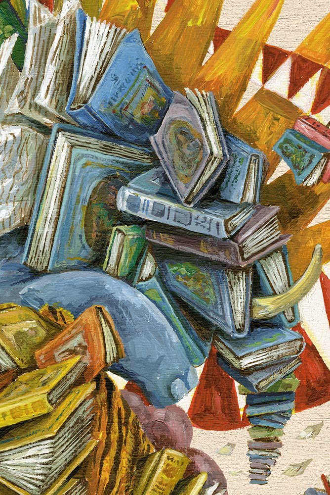 668x1000 Carmine Bellucci - Book Fair Painting