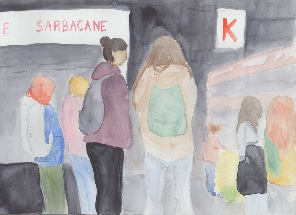 1024x744 Speed Sketch With Watercolor In A Book Fair By Sorco C - Book Fair Painting