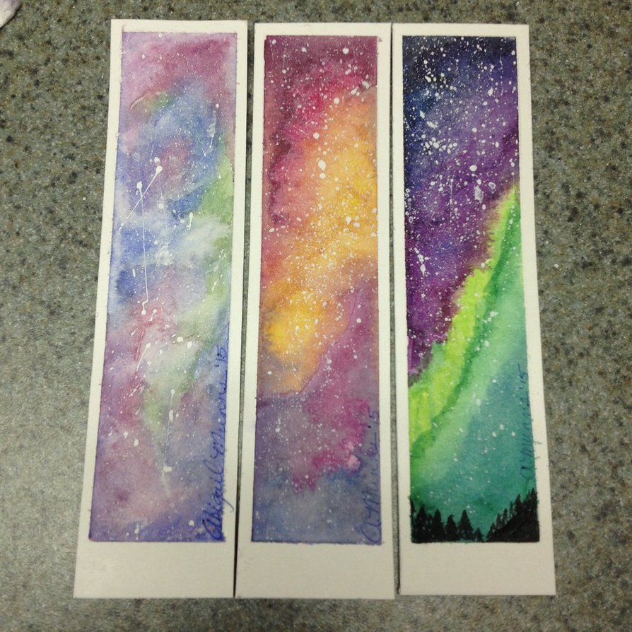894x894 Galaxynorthern Lights Bookmarks By - Bookmark Painting