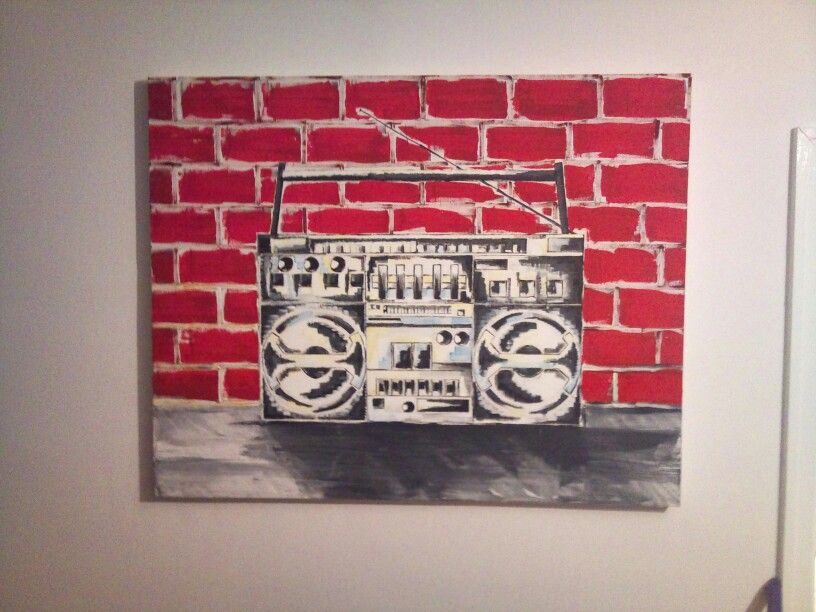 816x612 My Boombox Painting Acrylic And Colors Paintings - Boombox Painting
