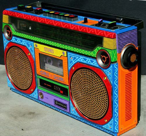 500x466 Note To Self Find Old (Working) Boombox - Boombox Painting