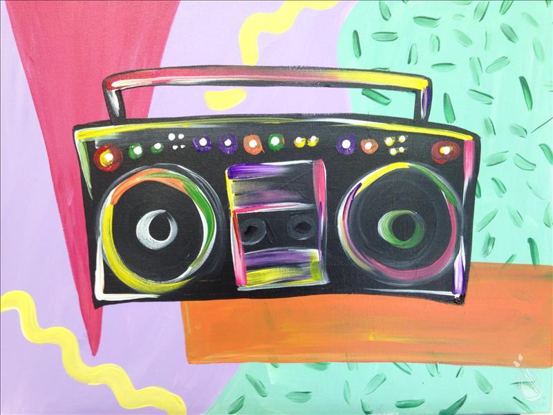 800x600 Stephanie's 80'90's Birthday Celebration - Boombox Painting