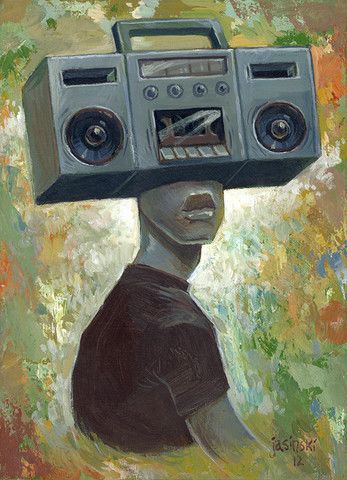 347x480 Tuned - Boombox Painting