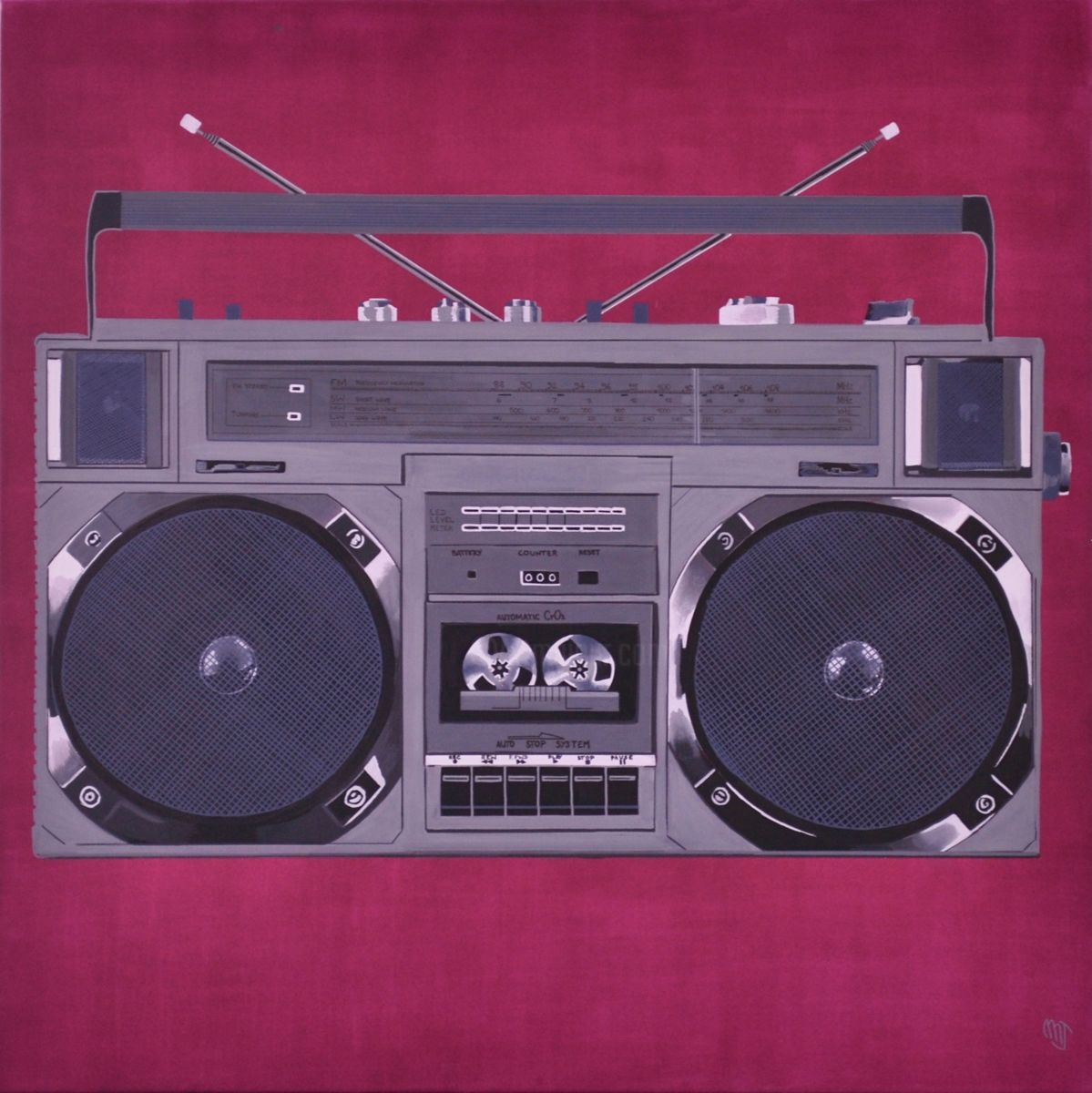 1199x1200 Ghetto Blaster.jpg (Melanie Johnson) - Boombox Painting