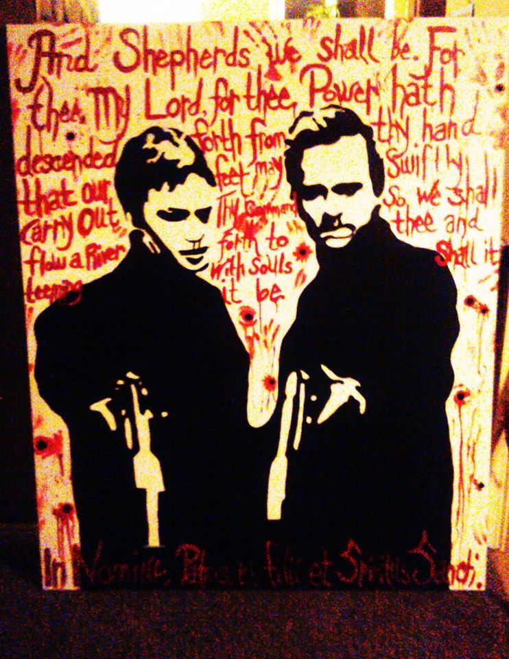 742x960 Boondock Saints Painting. Acrylic On Canvas. I Love This Movie - Boondock Saints Painting