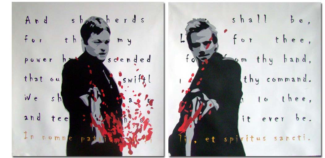 1050x510 Oil Painting On Canvas Art Boondock Saints - Boondock Saints Painting