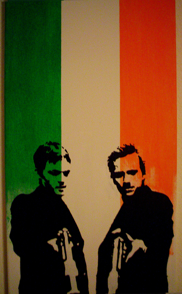 600x967 Boondock Saints Irish Flag By Pulse - Boondock Saints Painting