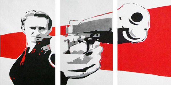 600x300 2018 Top Handpainted Art Oil Painting Boondock Saints H009 - Boondock Saints Painting